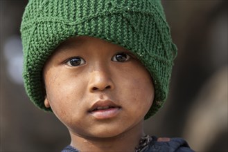 Nepalese boy with hat