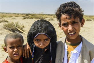 Rashaida children in the desert around Massaua