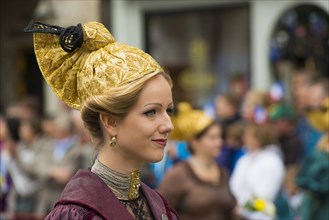 Woman with a golden headdress