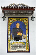 Memorial plaque to Archbishop Bueno Monreal at the Santuario de Nuestra Senora de los Remedios