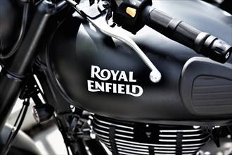 Petrol tank with the inscription Royal Enfield