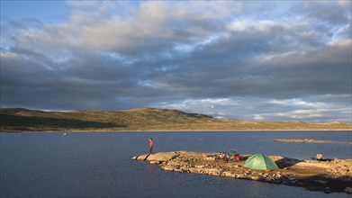 Campground on the Hardangervidda plateau