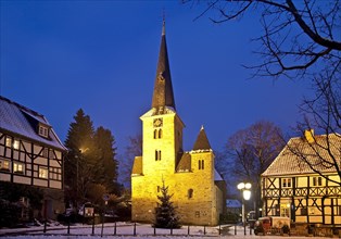 The village church in the historic town center of Wengern