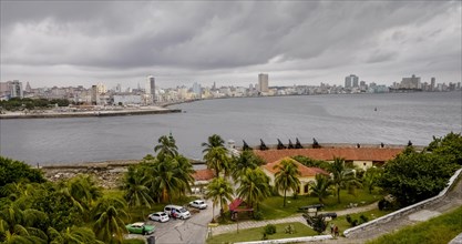 View from the old Fort Fortaleza de San Carlos de la Cabana onto the city