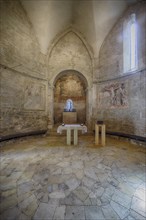 Interior of Romanesque ossuary