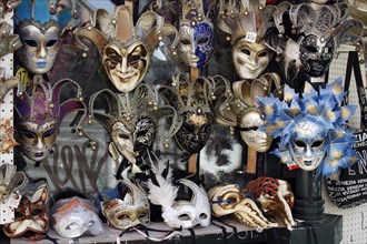 Carnival masks on display