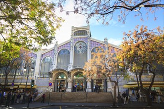 The east facade and entrance to Valencia Central Market