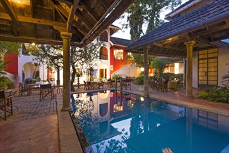 Courtyard with swimming pool