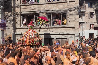 Scene from the Balkumari Jatra festival celebrating the Nepalese New Year