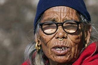 Nepalese woman with glasses