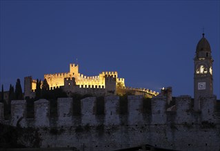 Medieval city walls and the Castle of Soave