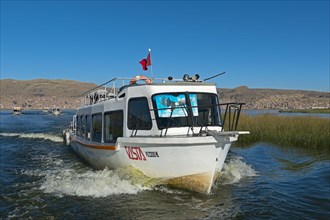 Sightseeing boat on Lake Titicaca