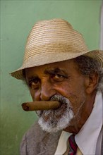 Elderly Cuban with hat