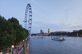 London Eye ferris wheel on the River Thames