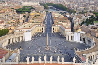 View over St. Peter's Square from the dome of St. Peter's Basilica