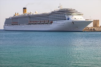 Cruise ship Costa Mediterranea in the harbour of Rhodes