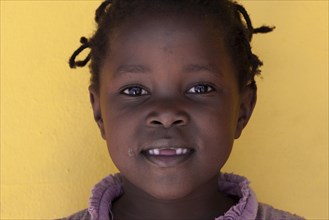 Namibian girl with tooth gap