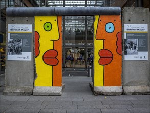 Section of the former Berlin Wall at Potsdamer Platz square