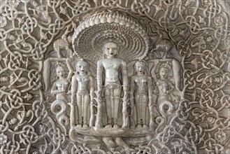 Stone carvings at Ranakpur Jain Temple