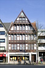 Half-timbered house with ornate facade