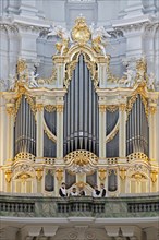 Church organ by Gottfried Silbermann in the Catholic Hofkirche