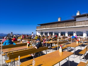 Terrace of a restaurant on Mt Kitzbuheler Horn