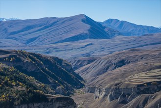 Overlook over the Chechen mountains