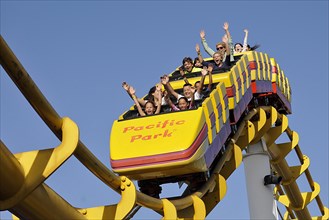 Roller coaster at Pacific Park