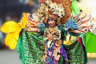 Elaborate costume at the Jember Fashion Festival