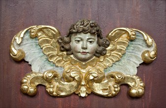 Angel figure in the monastery church of St. Stephen and St. Vitus