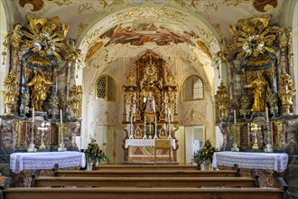 Interior with altars