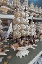 Sale of decorations made of shells