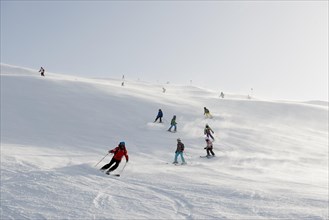 Ski school group
