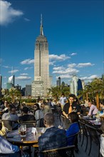 Rooftop bar and Empire State Building