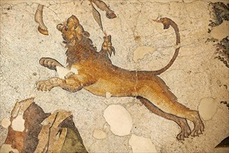6th century Byzantine Roman lion mosaic