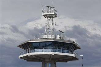 Control tower of the traffic center at the mouth of the Trave