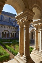 Columns in the cloisters of the Romanesque Cistercian Abbey of Notre Dame of Senanque