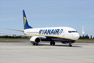 Boeing 737-800 of low-cost airline Ryanair at Frankfurt-Hahn Airport