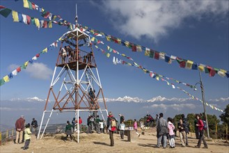 The Tower at Nagarkot with views of the mountains of the Himalayas