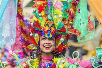 Elaborate costume at the Jember Fashion Festival