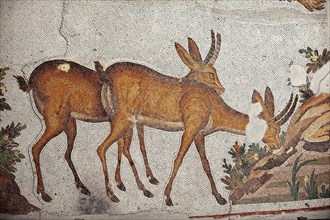 6th century Byzantine Roman mosaic of deer