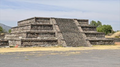 Step pyramid at the Plaza de la Luna