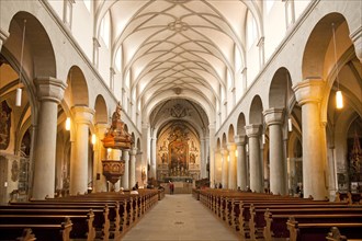 Nave and altar in the Constance Cathedral