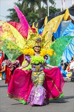 Elaborate costume at the Jember Fashion Festival