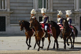 Royal Guards on horseback in front of the Royal Palace