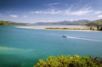 Boat crossing Hoopers Inlet