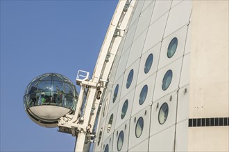 Sky View cabin on the dome of the event arena Ericsson Globe