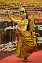 Mermaid Sovann Macha during the traditional Cambodian dance of the golden mermaid