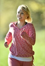 Young woman jogging