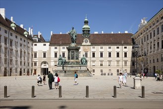 Inner courtyard with statue of Emperor Franz I